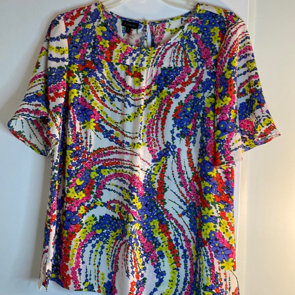 Talbots Short Sleeve Top with Ruffle on sleeve